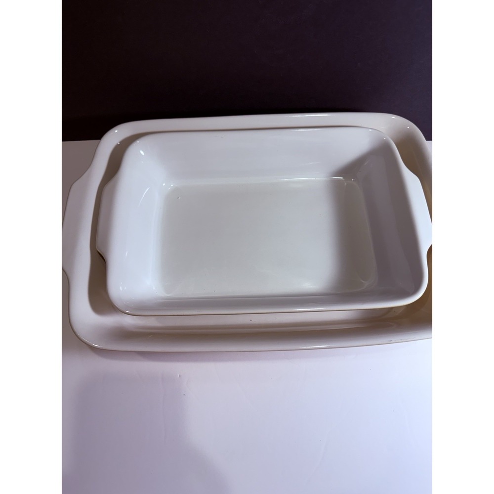 Sur La Table Stoneware Casserole Dish Set of 2 Yellow Made in Portugal